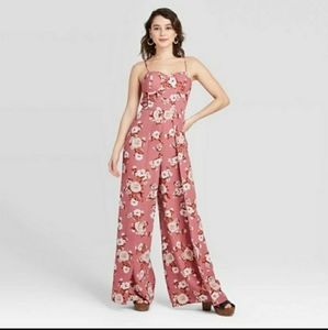 NWT Pink Floral Jumpsuit Romper